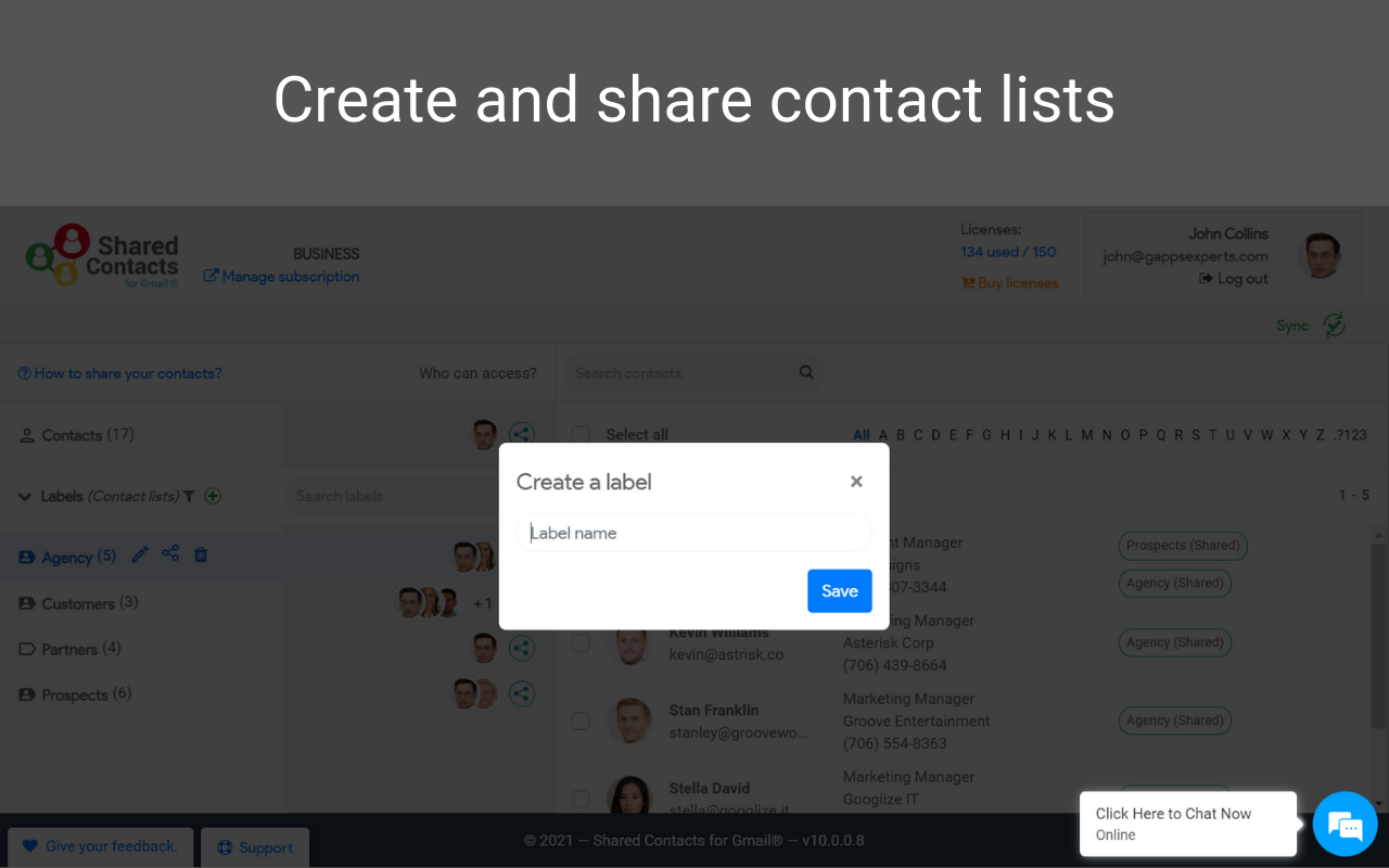 Share Google Contacts with Shared Contacts®截图2