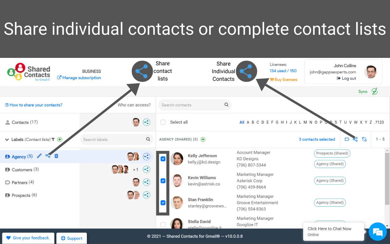 Share Google Contacts with Shared Contacts®截图4