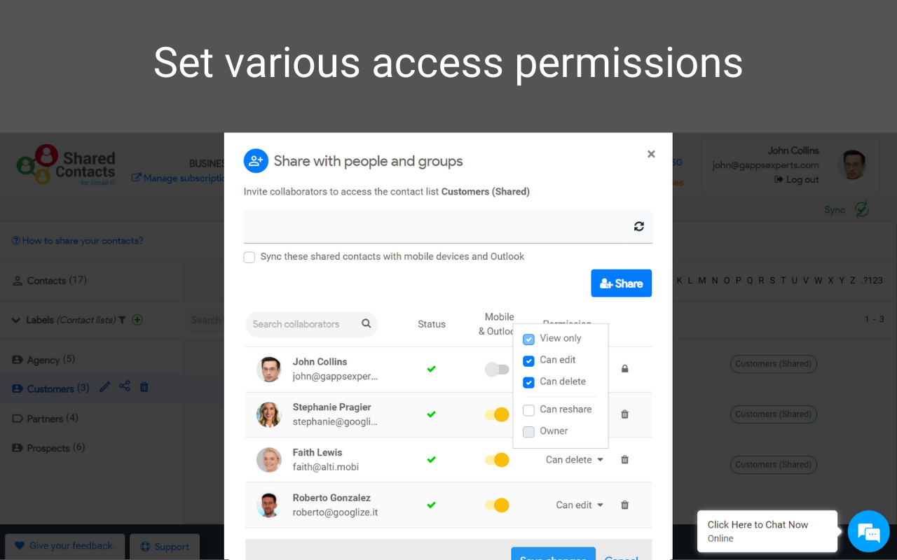 Share Google Contacts with Shared Contacts®截图5
