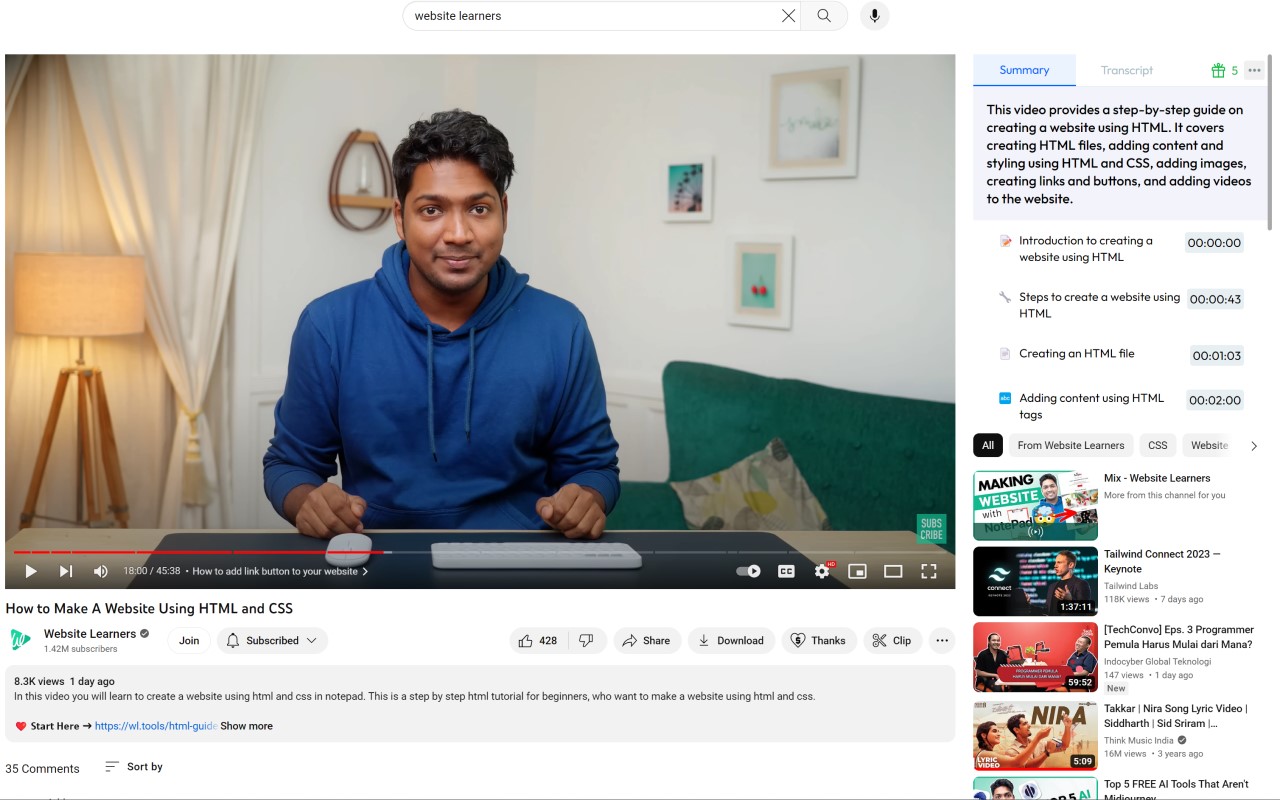 Youtube Summary with ChatGPT | VidRapid截图1