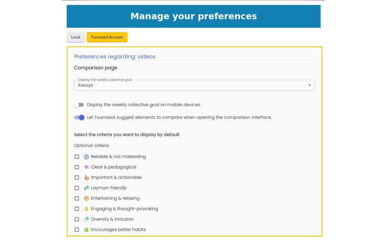 Tournesol Extension截图2