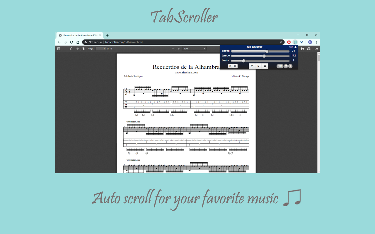 Tab Scroller - Guitar Tab Auto Scroll截图1