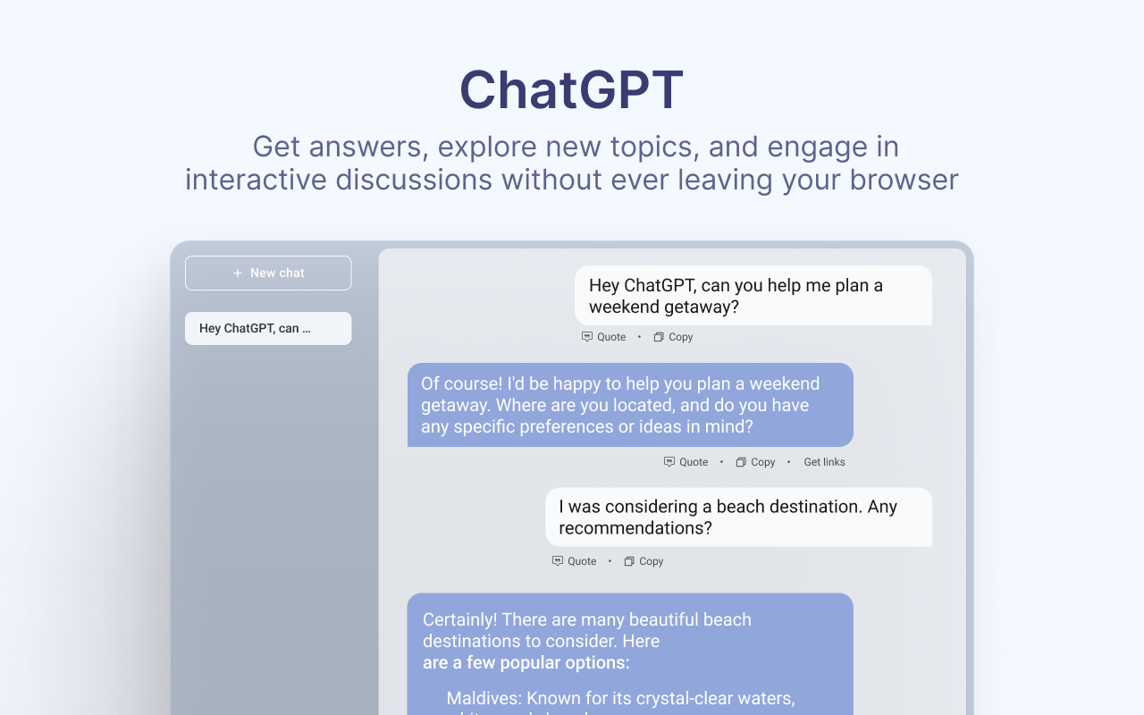 Casca: New Tab with ChatGPT and Widgets截图2