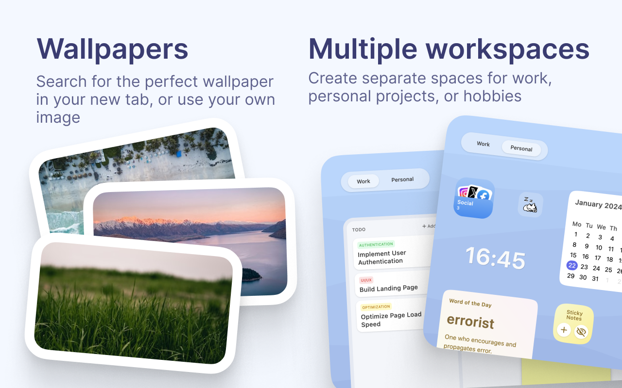Casca: New Tab with ChatGPT and Widgets截图5