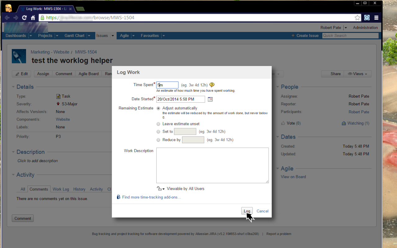 JIRA Worklog Helper截图1