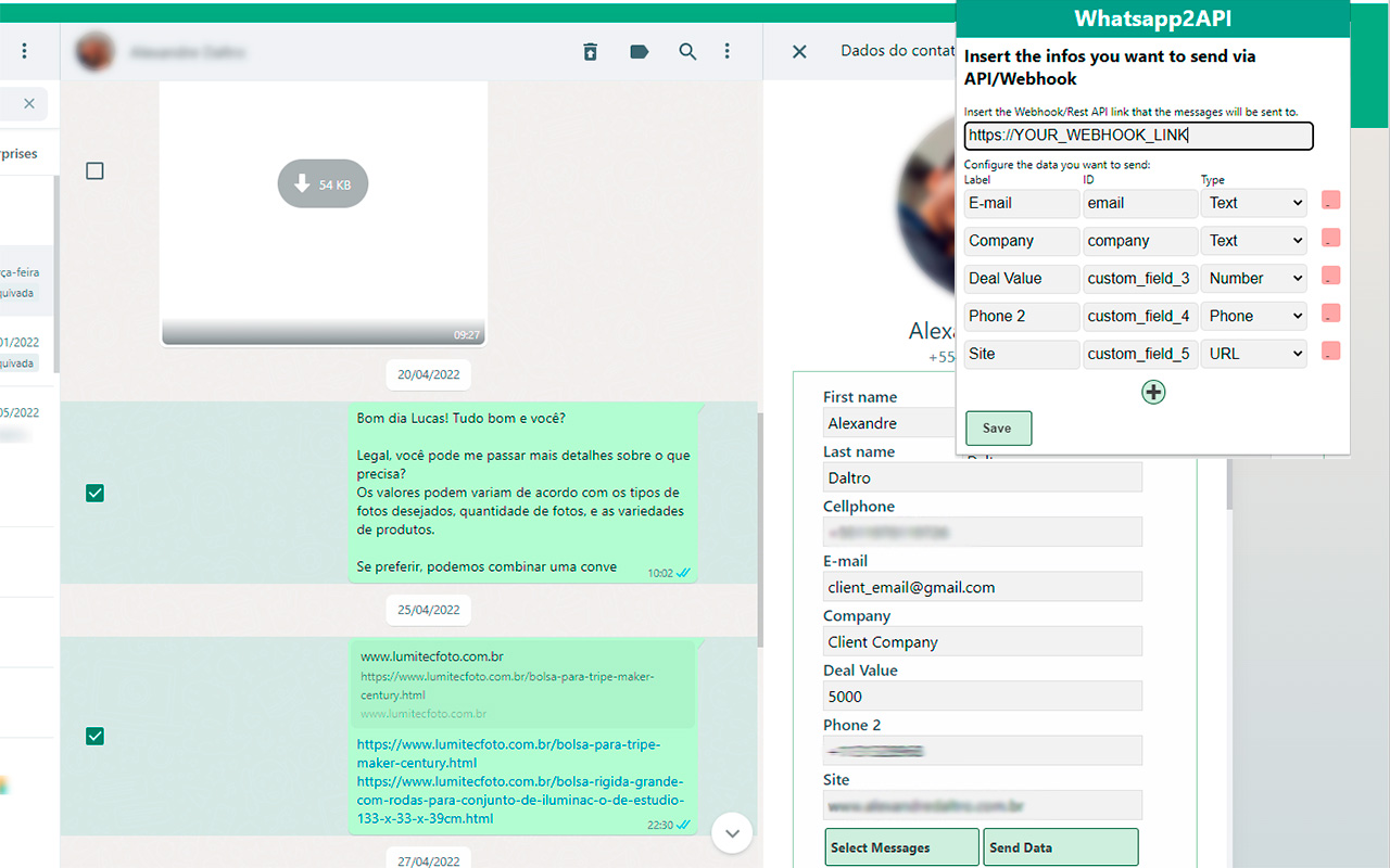 Whats2Api: Integrate Whatsapp to Zoho CRM + anything截图1