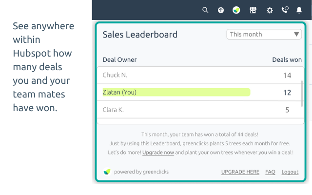 Sales-plant-Trees Leaderboard for HubSpot截图3