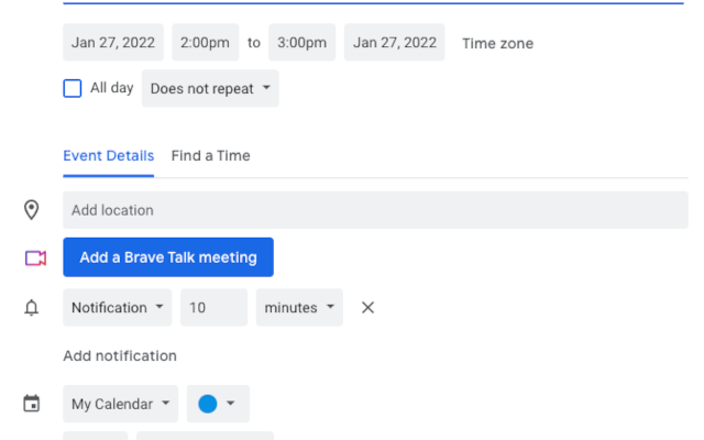 Brave Talk for Calendars截图2