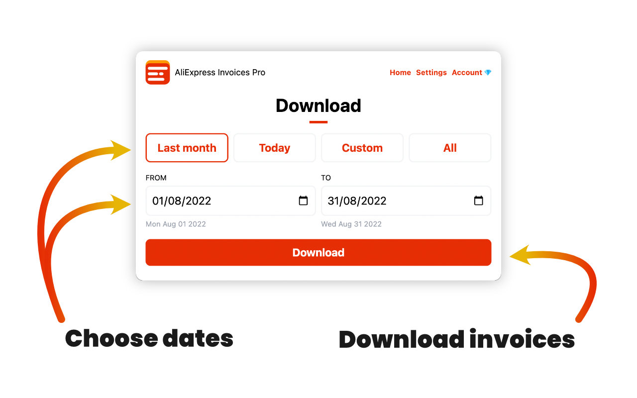 Invoices for AliExpress截图2