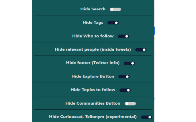 Twitter tags hider截图1