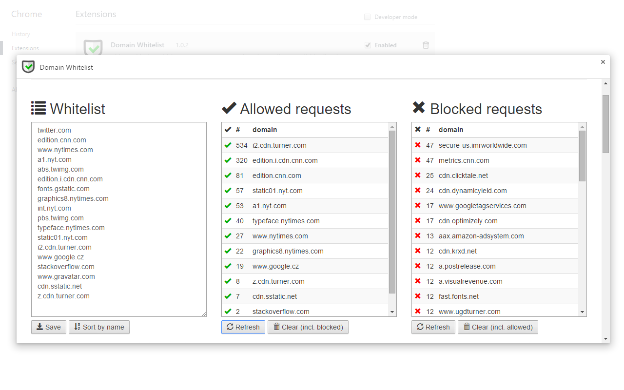 Domain Whitelist截图1