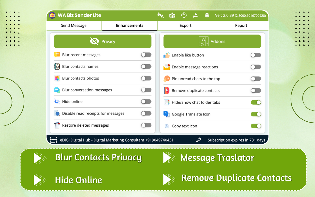 WABiz Free Bulk Sender (Lite)截图3