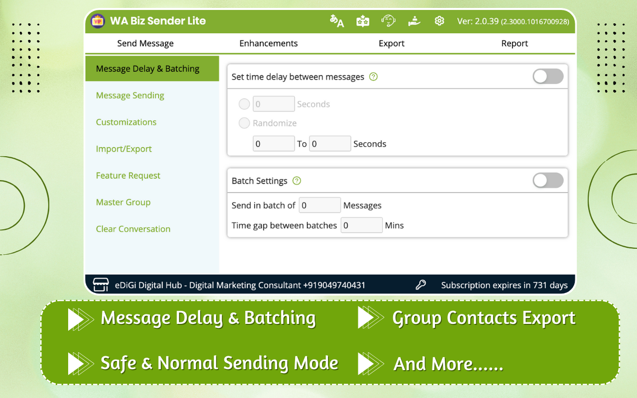 WABiz Free Bulk Sender (Lite)截图5