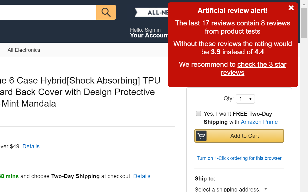Amazon Price and Review check截图1