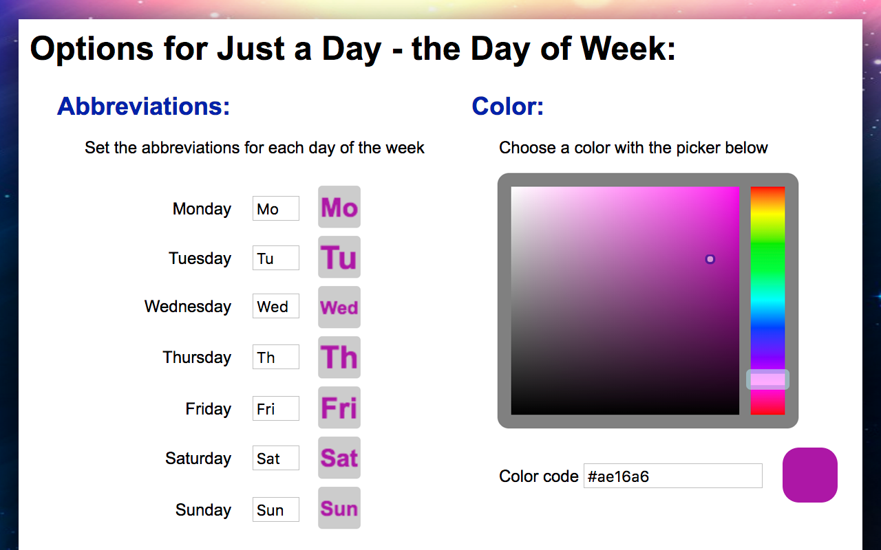 Just a Day - the Day of Week截图1