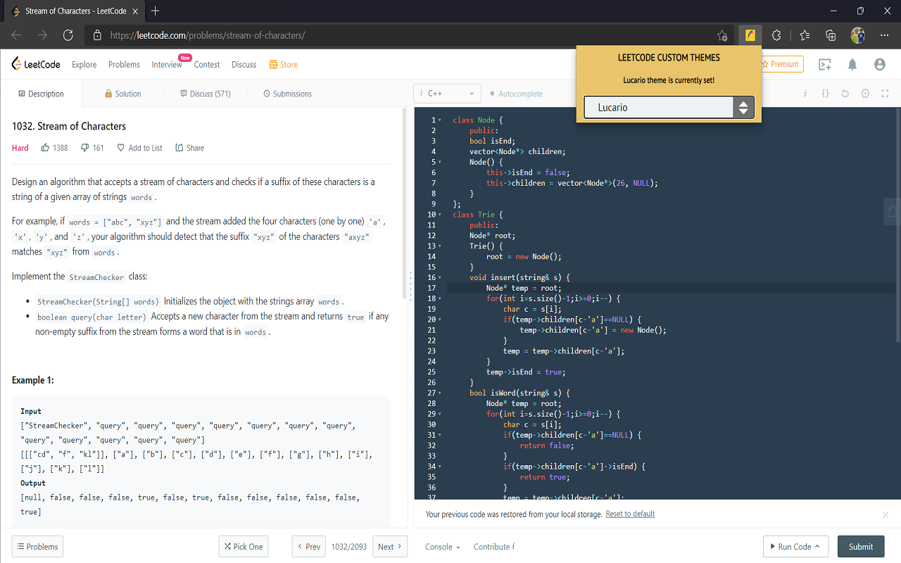 Leetcode Custom Themes截图1