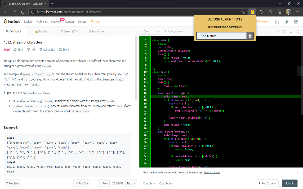 Leetcode Custom Themes截图3