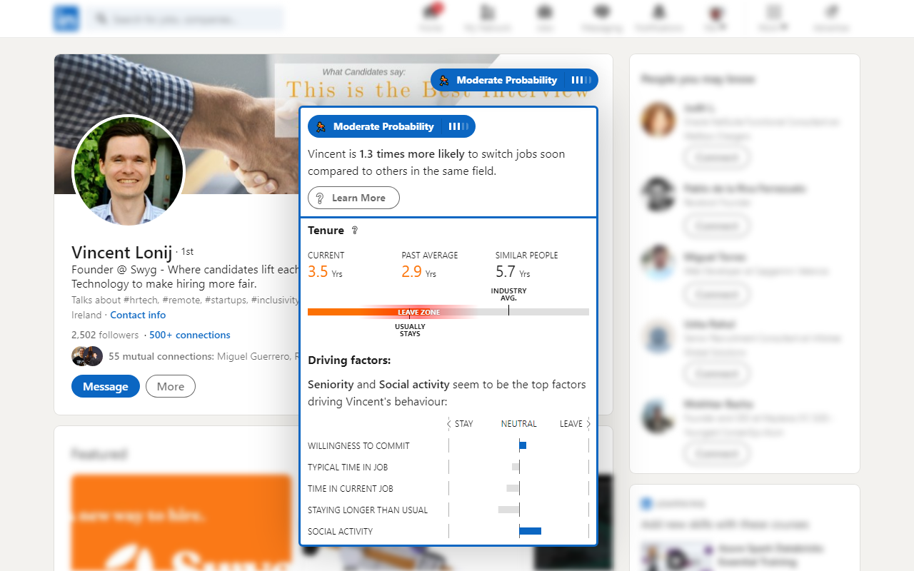 NextHop - LinkedIn Profile Insights (by Swyg)截图3