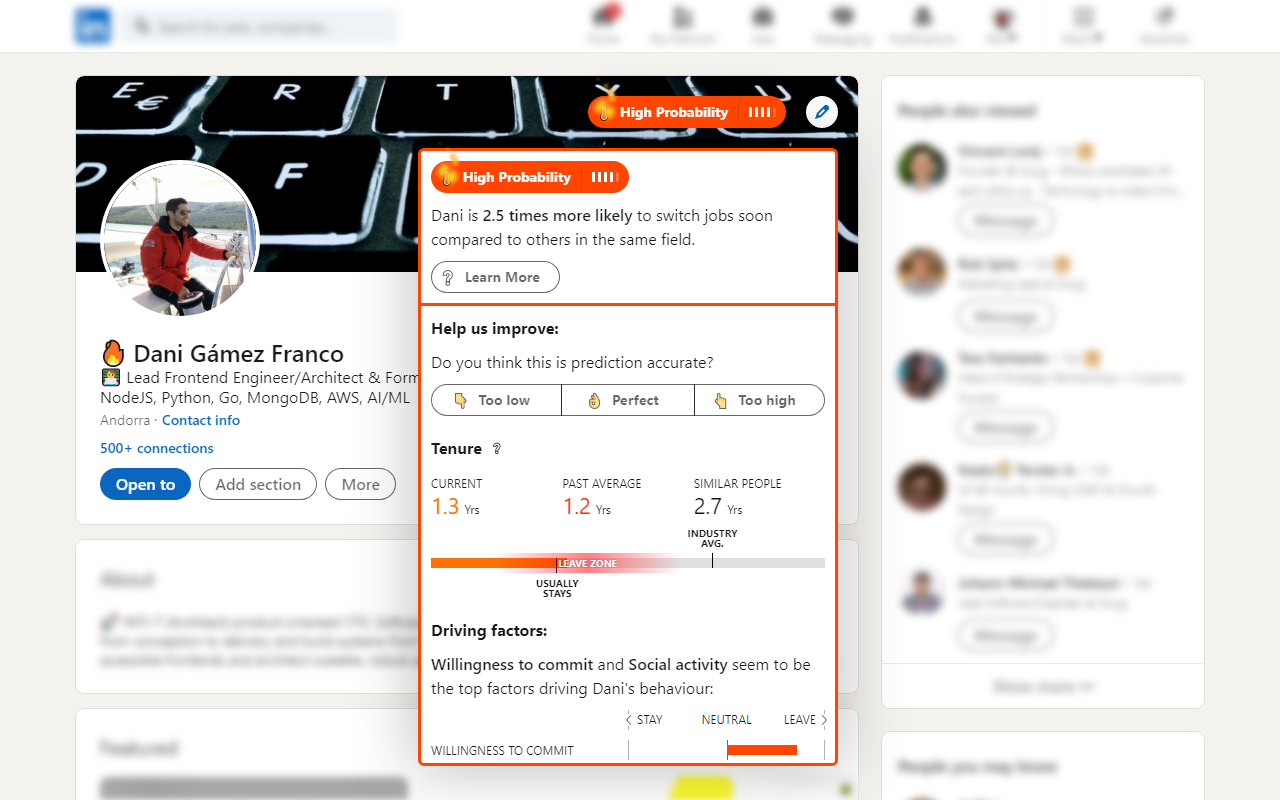 NextHop - LinkedIn Profile Insights (by Swyg)截图4