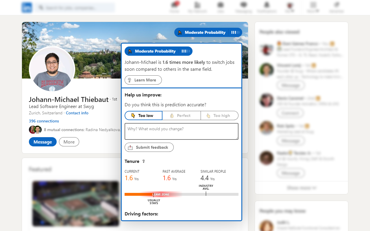 NextHop - LinkedIn Profile Insights (by Swyg)截图5