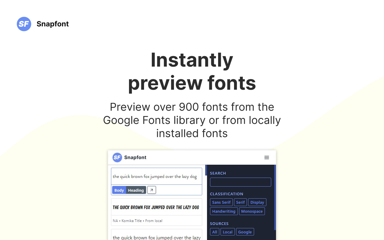 Snapfont - Preview fonts on any page截图3