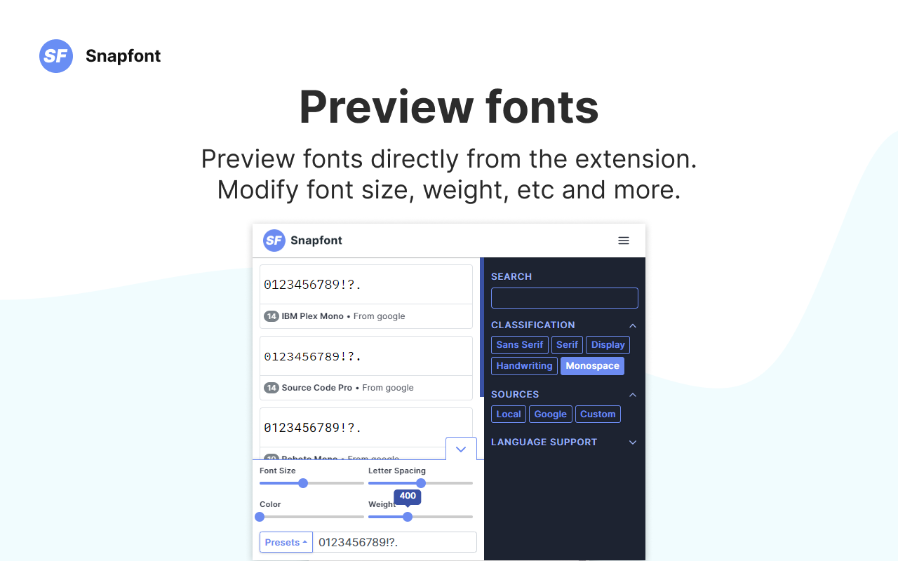 Snapfont - Preview fonts on any page截图4