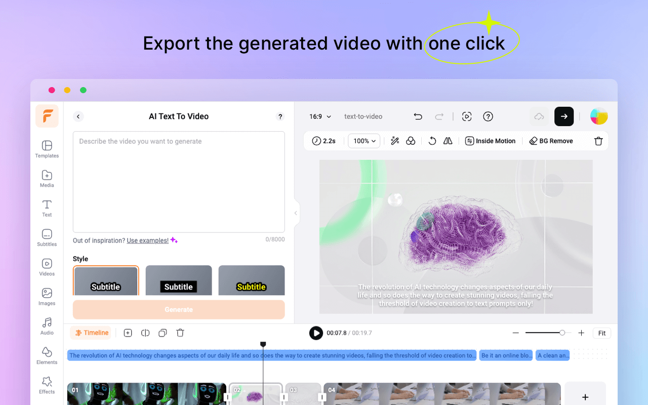 FlexClip AI URL转视频截图1