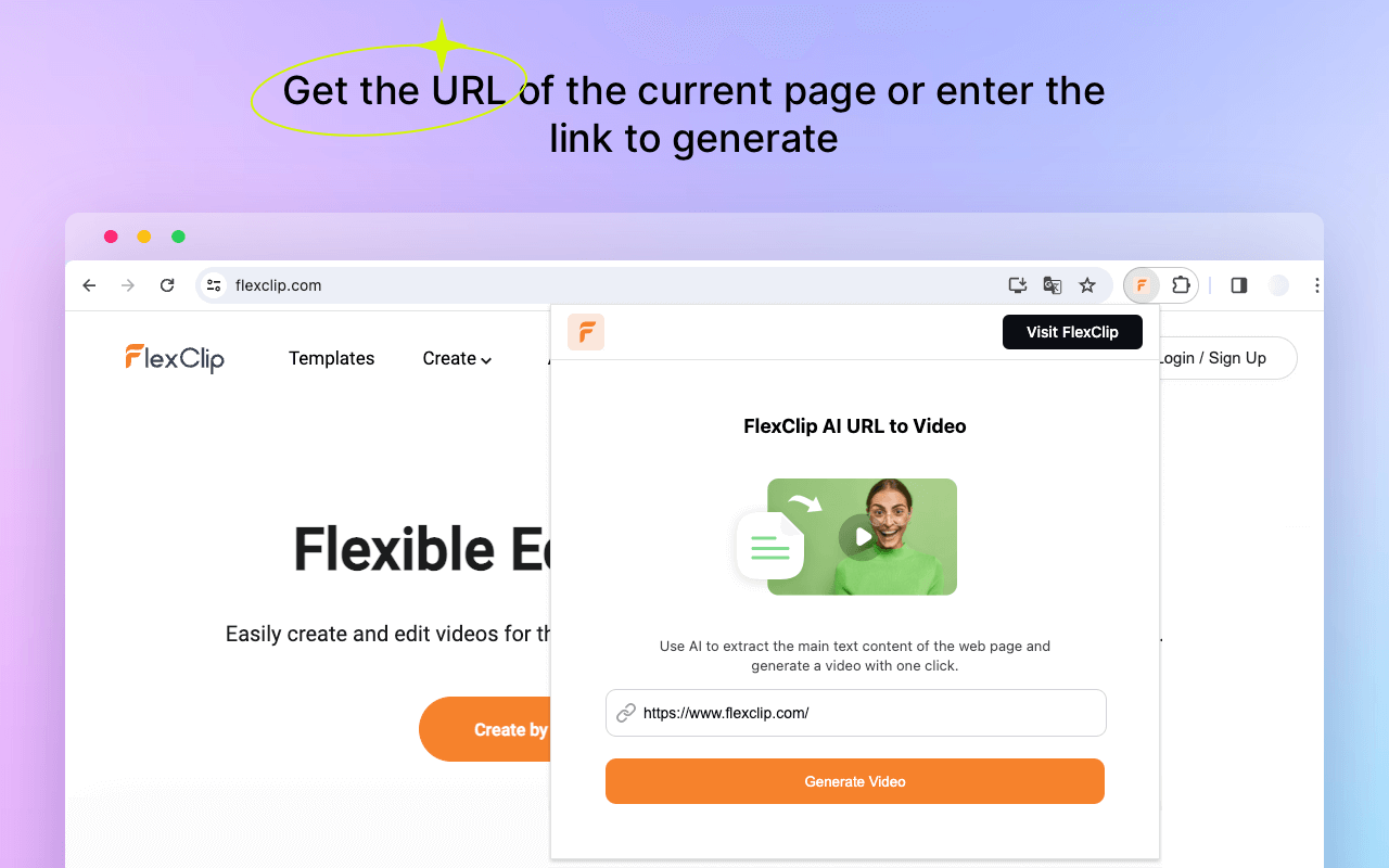 FlexClip AI URL转视频截图2