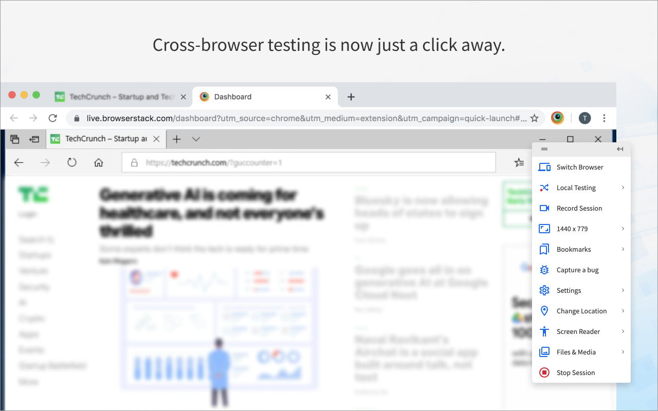 BrowserStack截图1