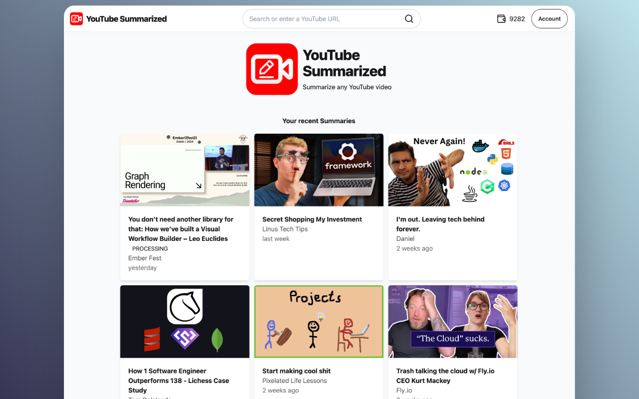 SummYT - YouTube Summarizer截图2