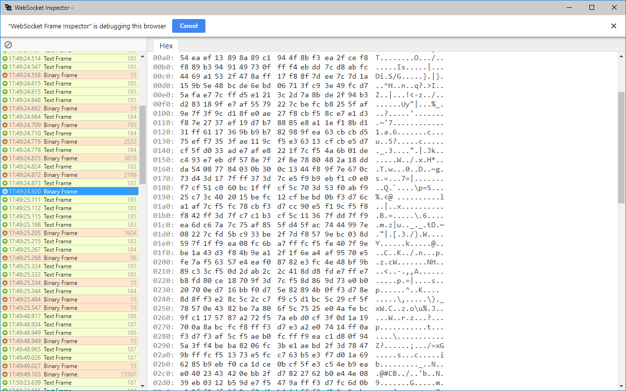 WebSocket Frame Inspector截图1