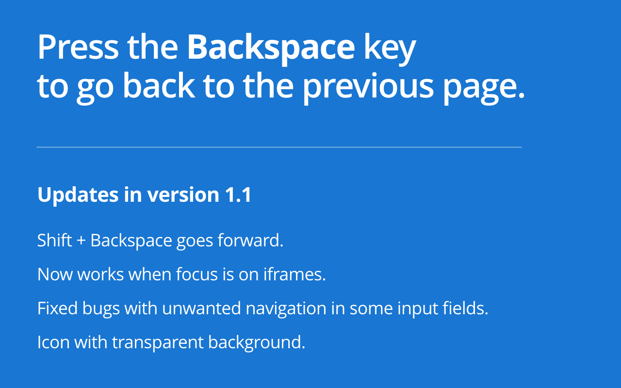 Backspace to go Back截图1