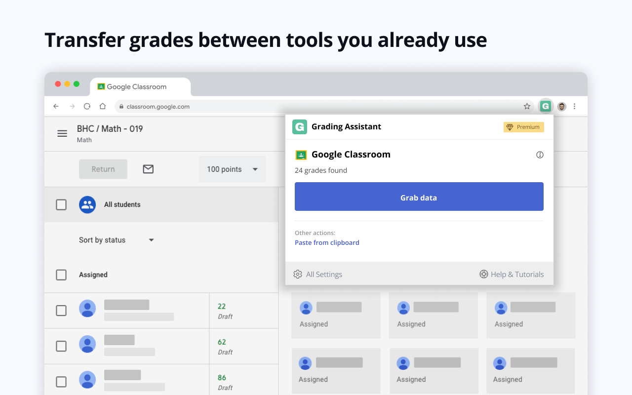 Grading Assistant: Grade transferer tool截图3