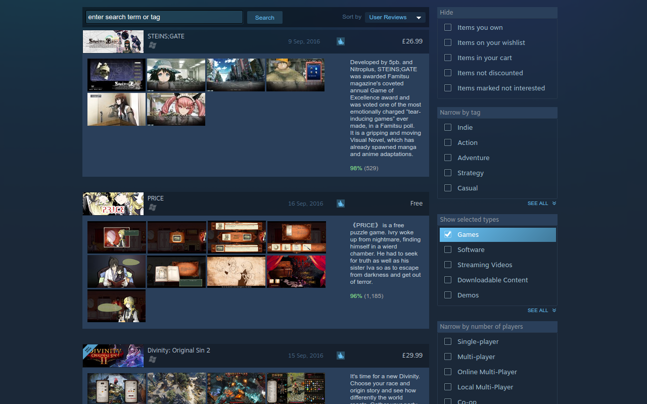 Search Preview for Steam截图1