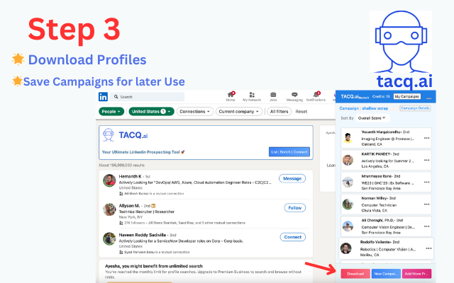TACQ AI | Linkedin Prospecting截图1