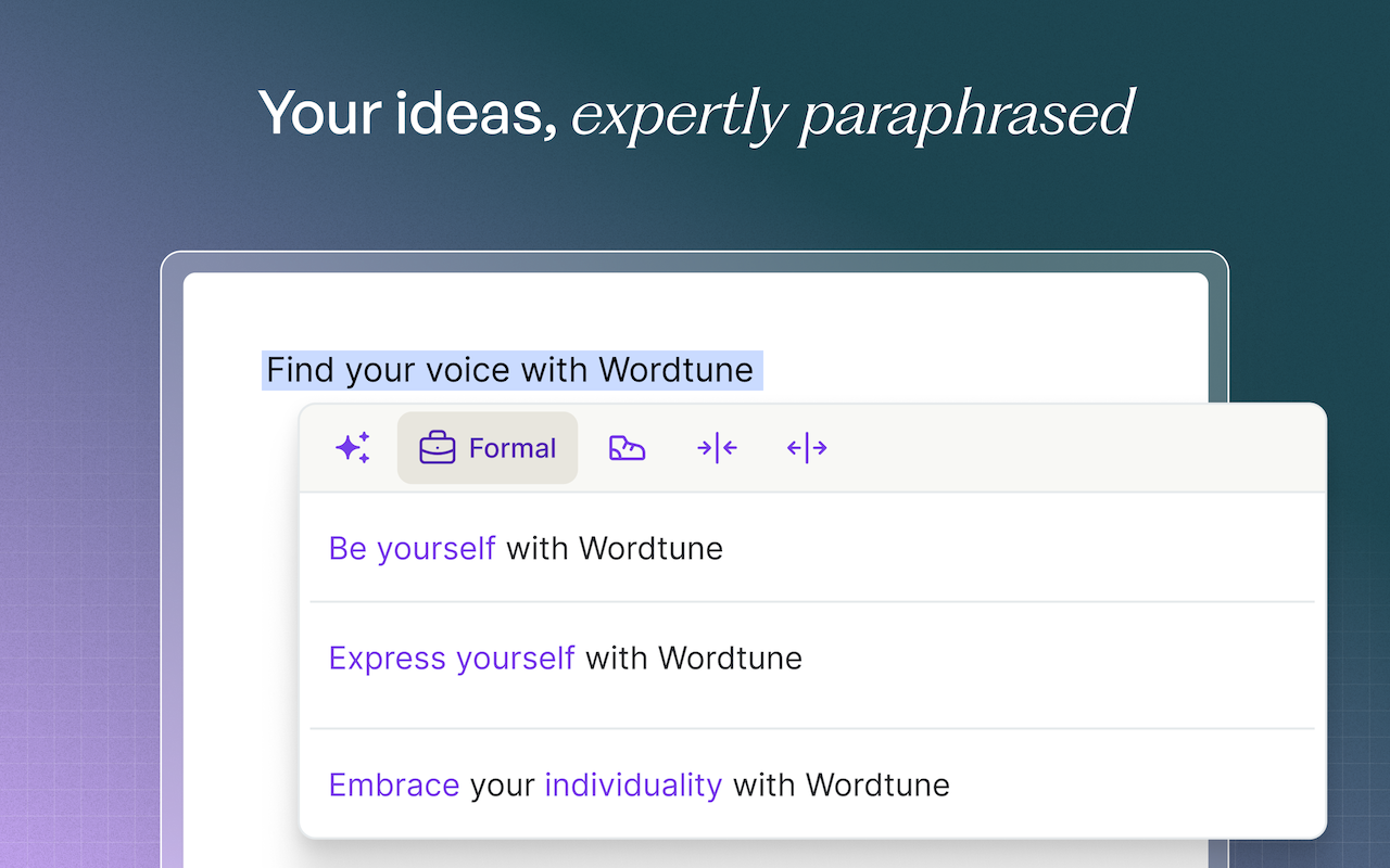 Wordtune: AI Paraphrasing and Grammar Tool截图4