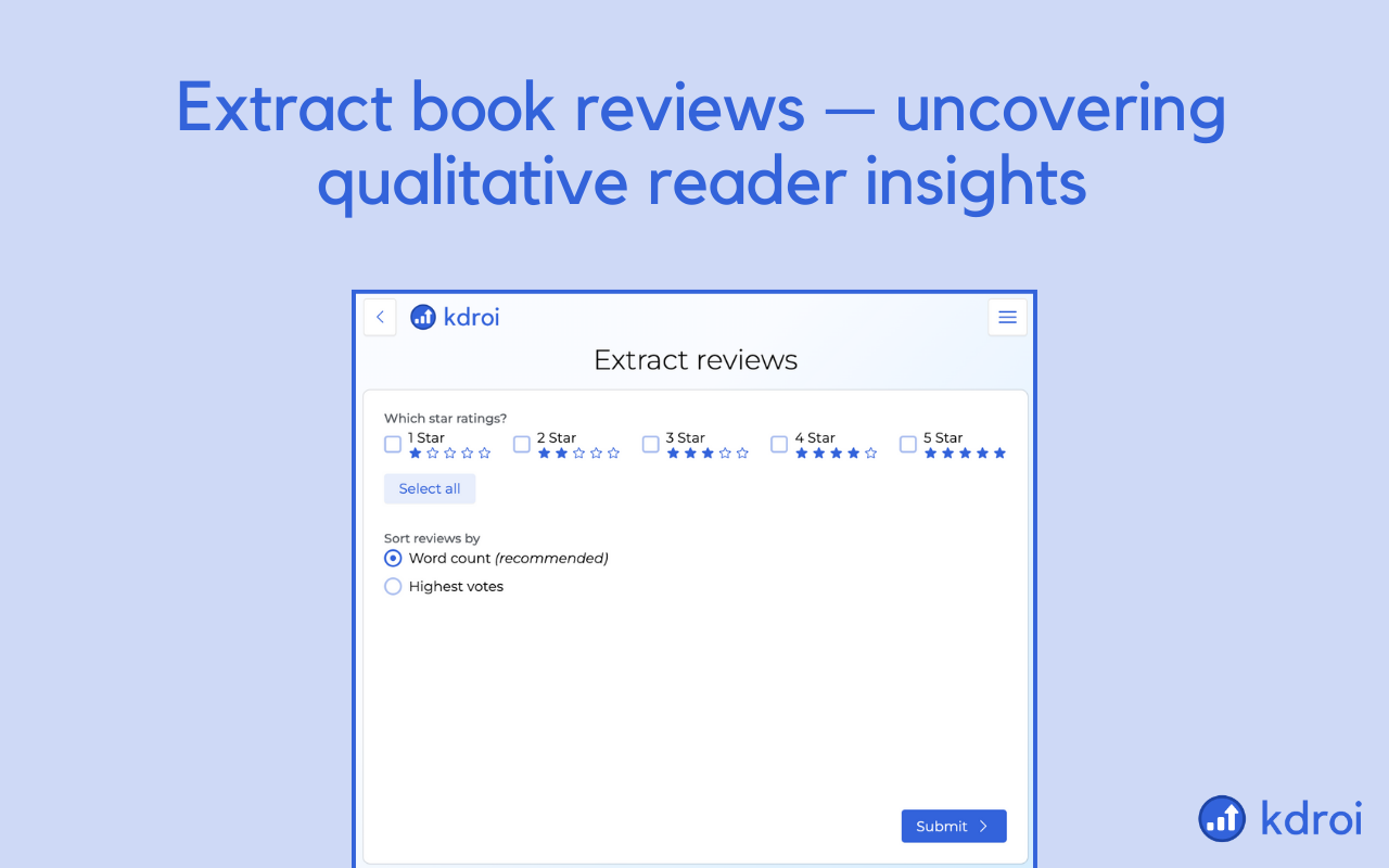 KDROI – Book Marketing Tools for Authors截图3