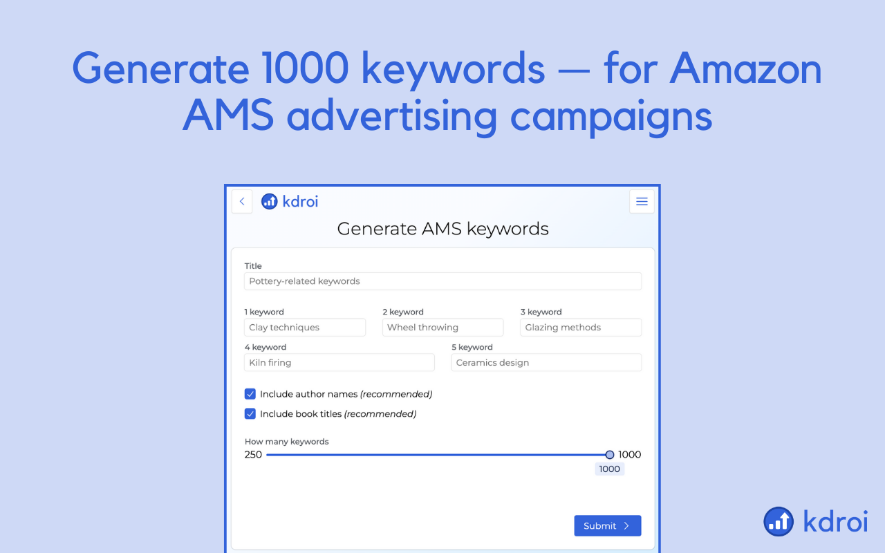 KDROI – Book Marketing Tools for Authors截图4