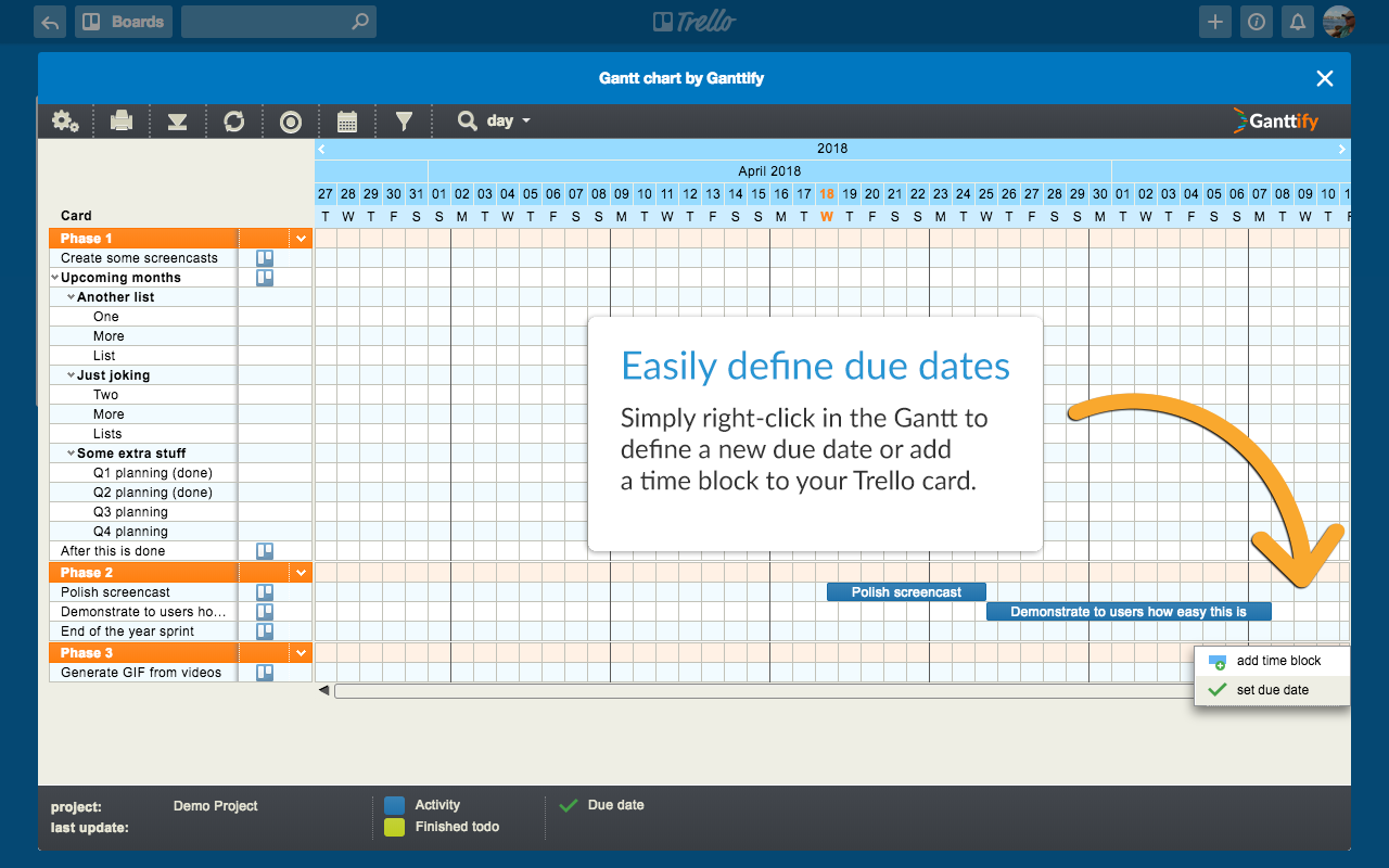 Gantt chart for Trello截图4