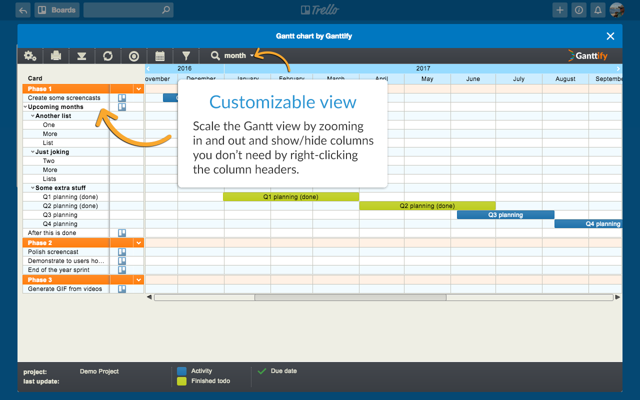 Gantt chart for Trello截图5