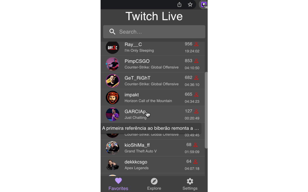 Twitch Live Extension截图3
