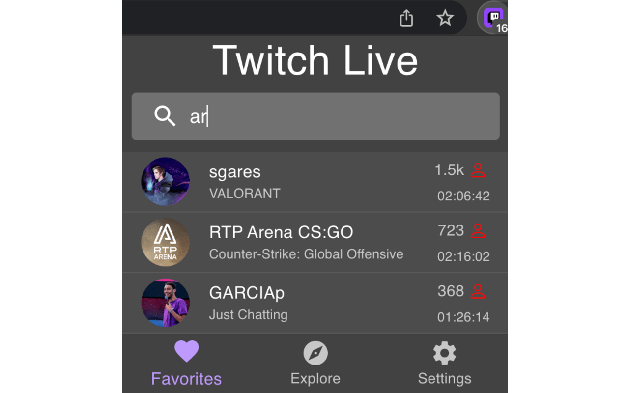 Twitch Live Extension截图4