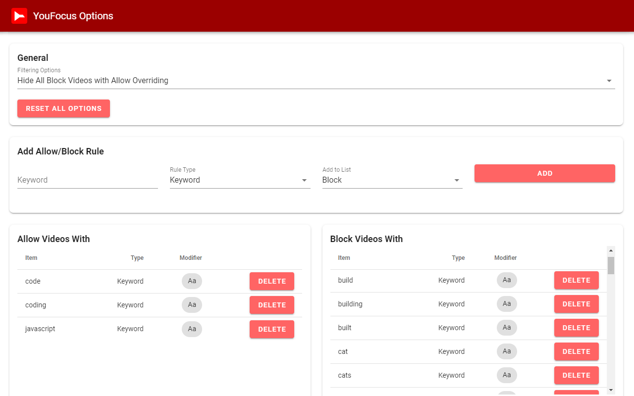 YouFocus - YouTube Filter截图1