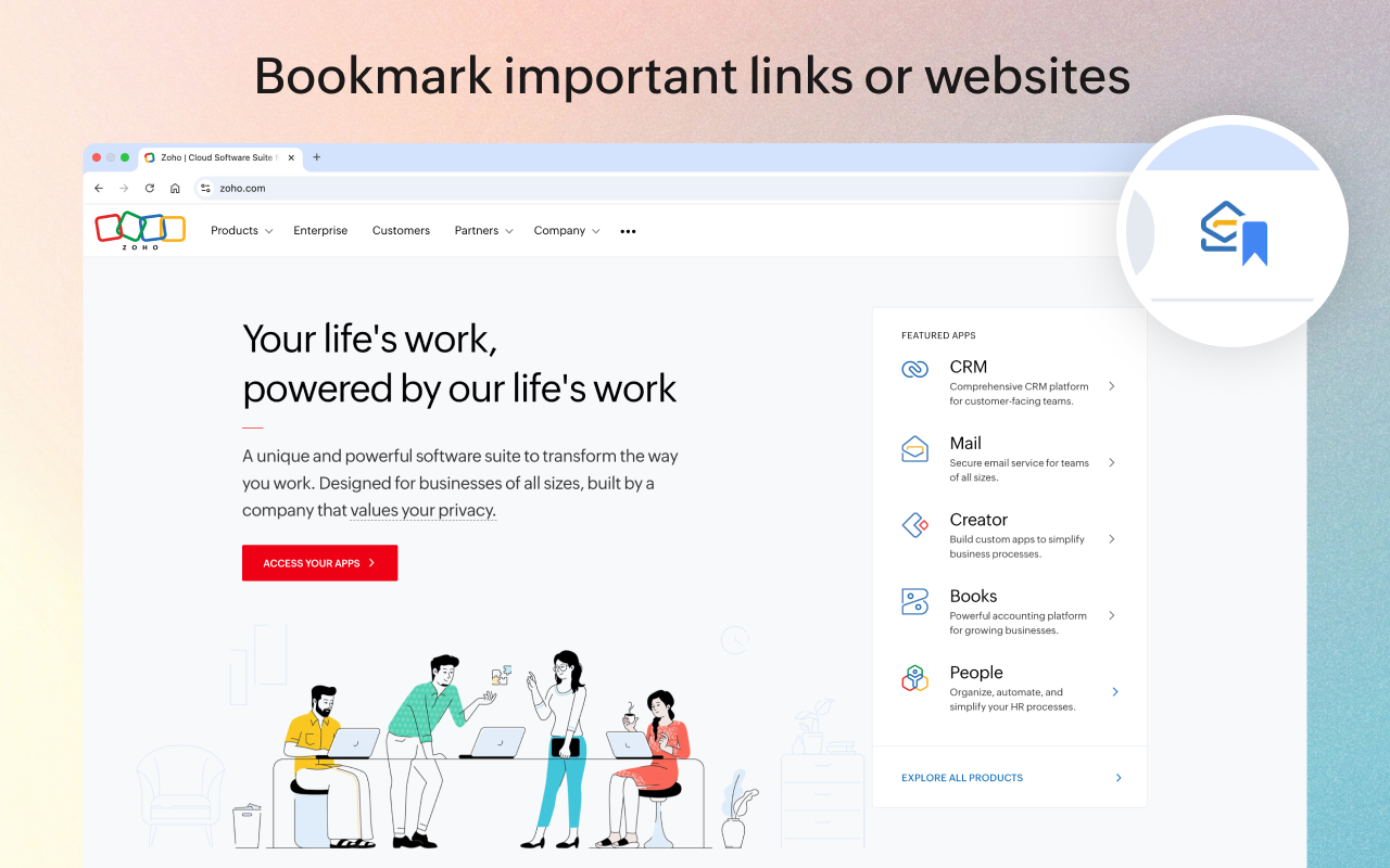 Zoho Mail Bookmarks截图3