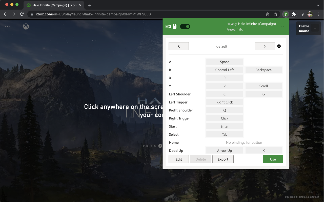 Keyboard & Mouse for Xbox xCloud截图2