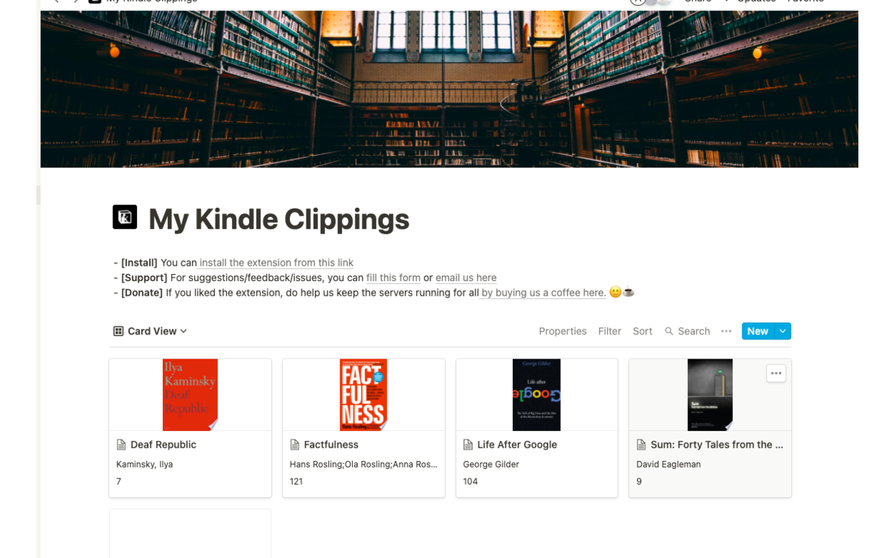Export Kindle Highlights to Notion V2 (2023)截图1