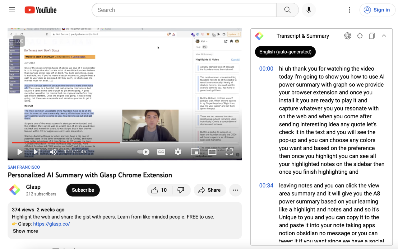 YouTube Summary with ChatGPT & Claude截图4