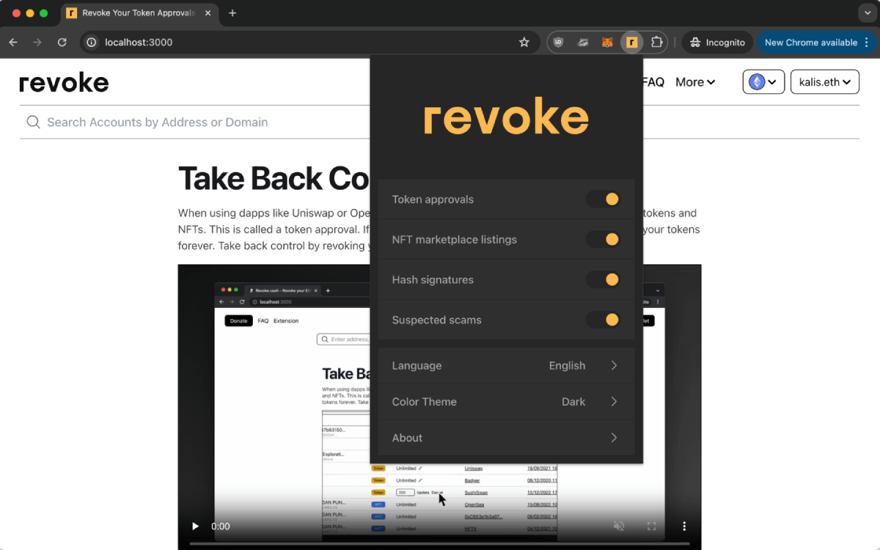 Revoke.cash— web3防骗工具截图1