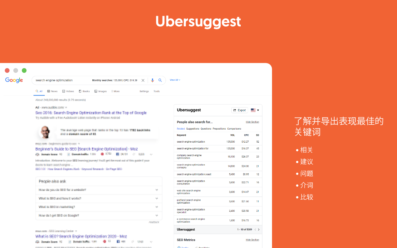 Ubersuggest-SEO与关键词神器截图5