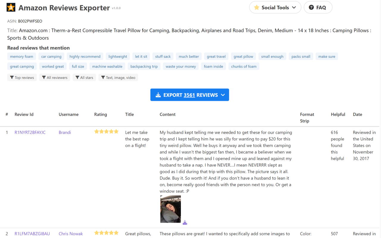 Amazon Reviews Exporter | Images & Videos截图1
